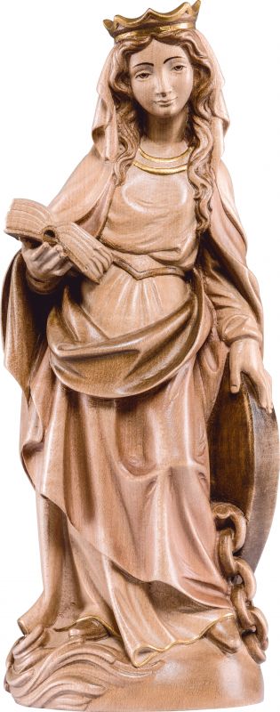 san cristina - demetz - deur - statua in legno dipinta a mano. altezza pari a 60 cm.