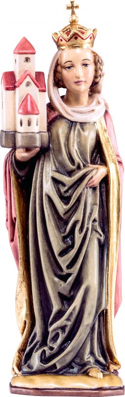 statua santa agnese - demetz - deur - statua in legno dipinta a mano. altezza pari a 50 cm.