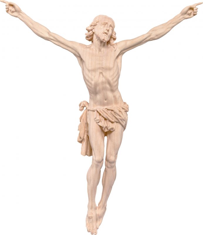 crocifisso cristo della passione - demetz - deur - statua in legno dipinta a mano. altezza pari a 42 cm.