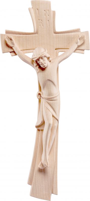 crocifisso sinai bianco - demetz - deur - statua in legno dipinta a mano. altezza pari a 12 cm.