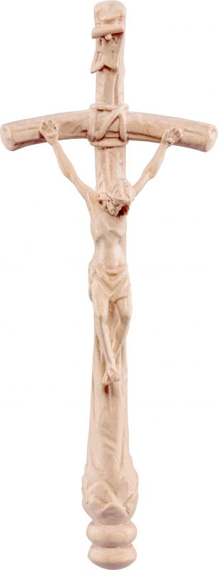 croce papa giovanni paolo ii. - demetz - deur - statua in legno dipinta a mano. altezza pari a 15 cm.