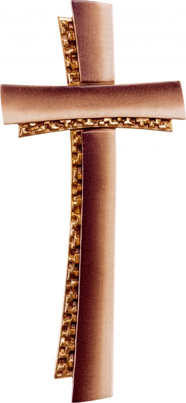 crocifisso croce deco - demetz - deur - croce in legno dipinta a mano. altezza pari a 28 cm.