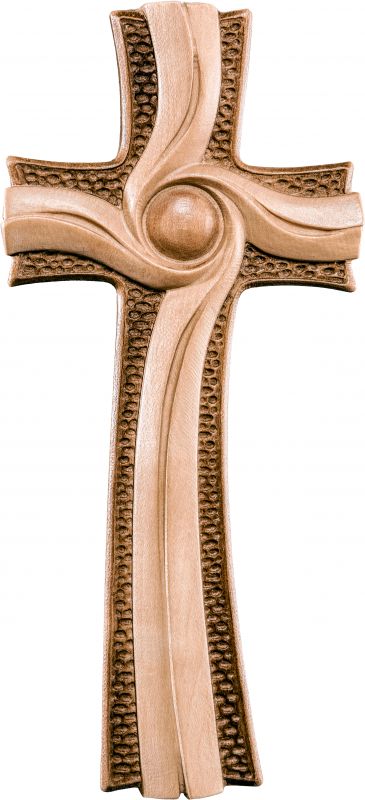 crocifisso croce della luce - demetz - deur - croce in legno dipinta a mano. altezza pari a 13 cm.