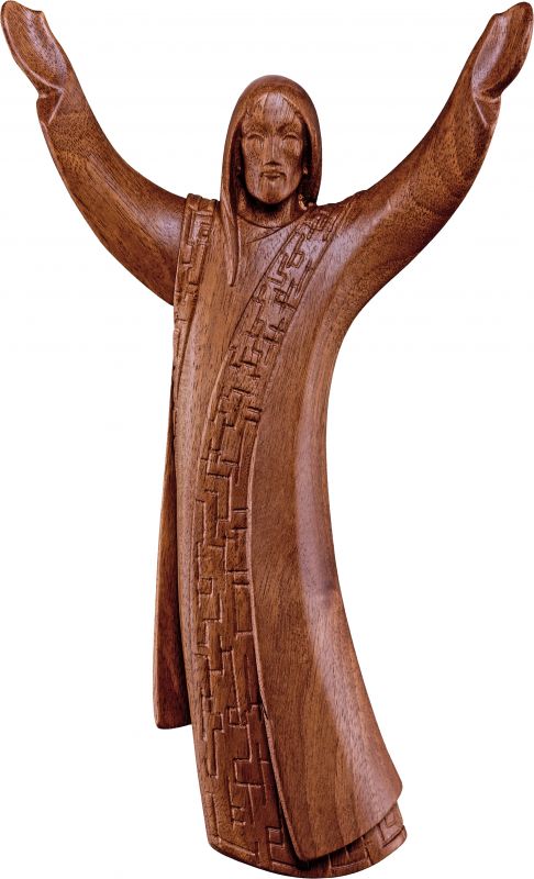 resurezione d'appendere noce - demetz - deur - statua in legno dipinta a mano. altezza pari a 30 cm.