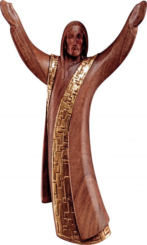 resurezione d'appendere noce - demetz - deur - statua in legno dipinta a mano. altezza pari a 30 cm.