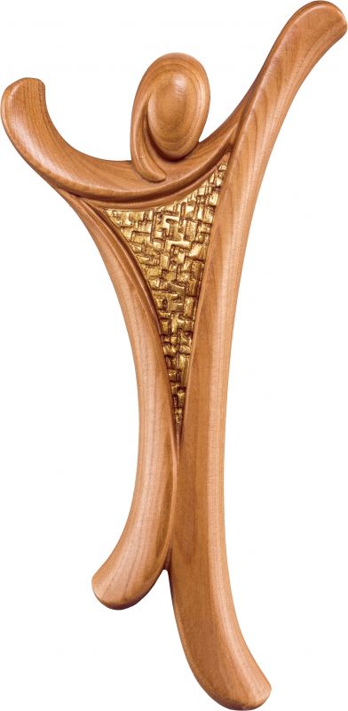 cristo design ciliegio - demetz - deur - statua in legno dipinta a mano. altezza pari a 20 cm.