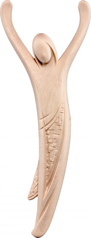 crocifisso cristo della gioventù - demetz - deur - statua in legno dipinta a mano. altezza pari a 15 cm.