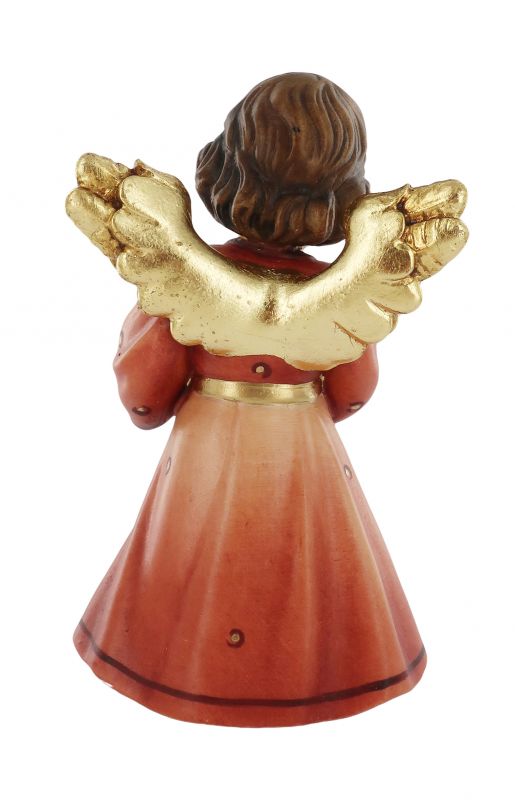 statuina dell'angioletto con dono, linea da 14 cm, in legno dipinto a mano, collezione angeli sissi - demetz deur
