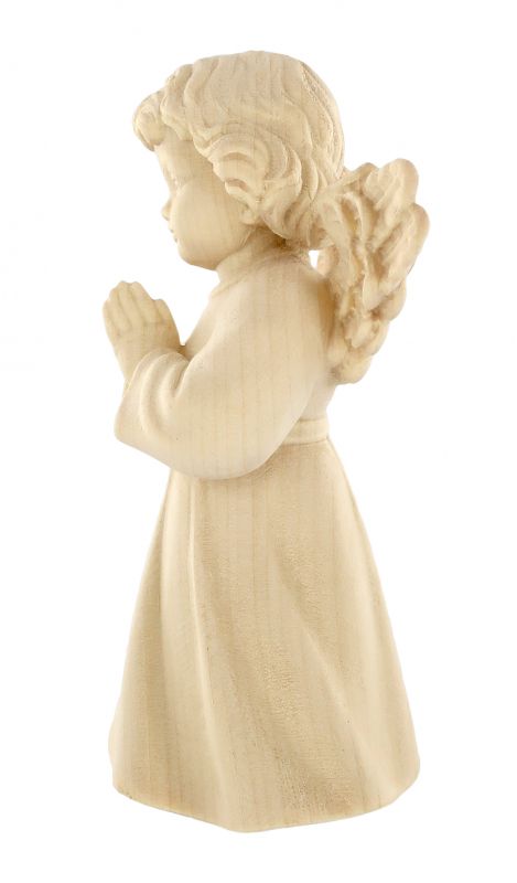 statuina dell'angioletto che prega, linea da 10 cm, in legno naturale, collezione angeli sissi - demetz deur