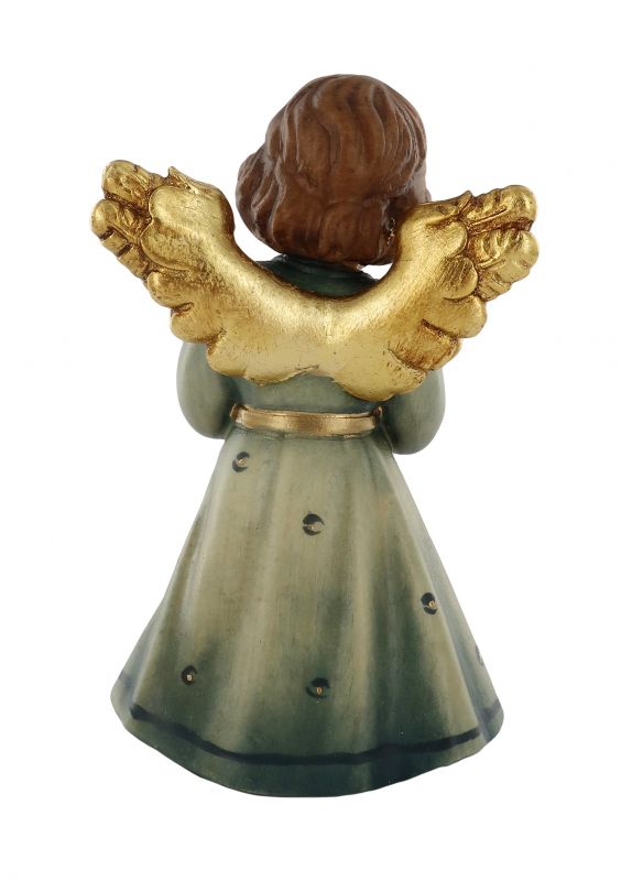 statuina dell'angioletto che prega, linea da 10 cm, in legno dipinto a mano, collezione angeli sissi - demetz deur