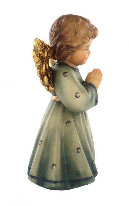 statuina dell'angioletto che prega, linea da 10 cm, in legno dipinto a mano, collezione angeli sissi - demetz deur