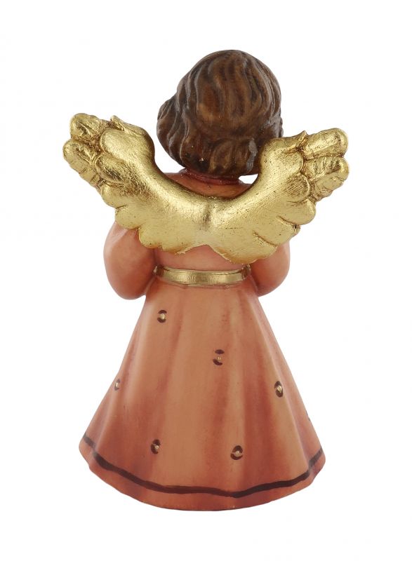statuina dell'angioletto con candela, linea da 10 cm, in legno dipinto a mano, collezione angeli sissi - demetz deur