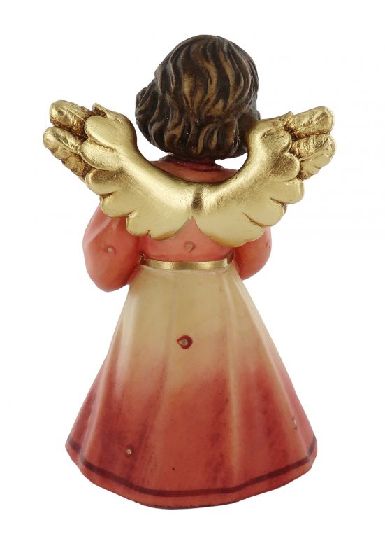 statuina dell'angioletto con candela, linea da 14 cm, in legno dipinto a mano, collezione angeli sissi - demetz deur