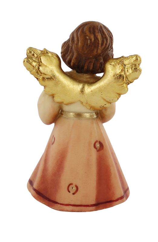 statuina dell'angioletto con candela, linea da 7 cm, in legno dipinto a mano, collezione angeli sissi - demetz deur