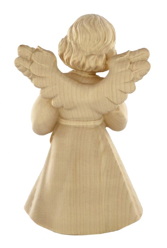 statuina dell'angioletto che canta, linea da 14 cm, in legno naturale, collezione angeli sissi - demetz deur
