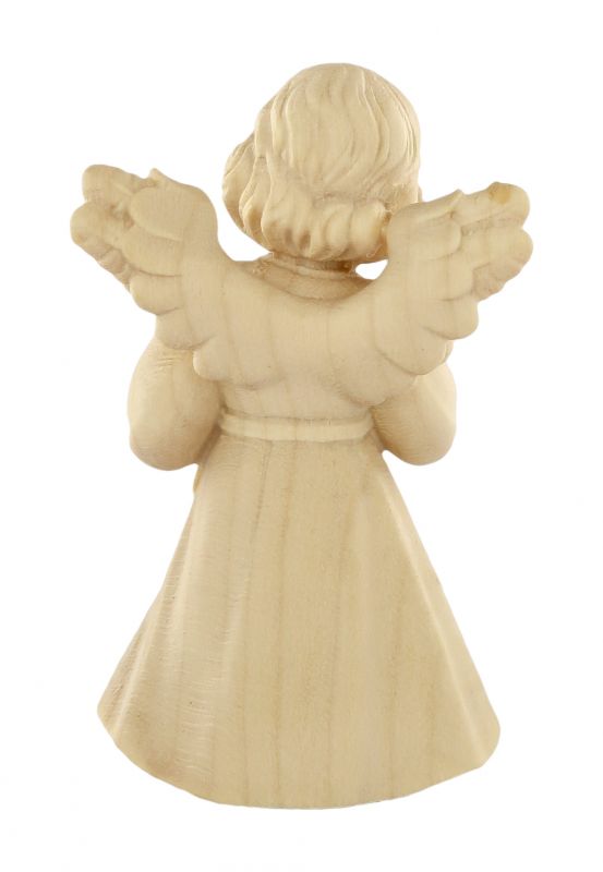 statuina dell'angioletto che canta, linea da 7 cm, in legno naturale, collezione angeli sissi - demetz deur