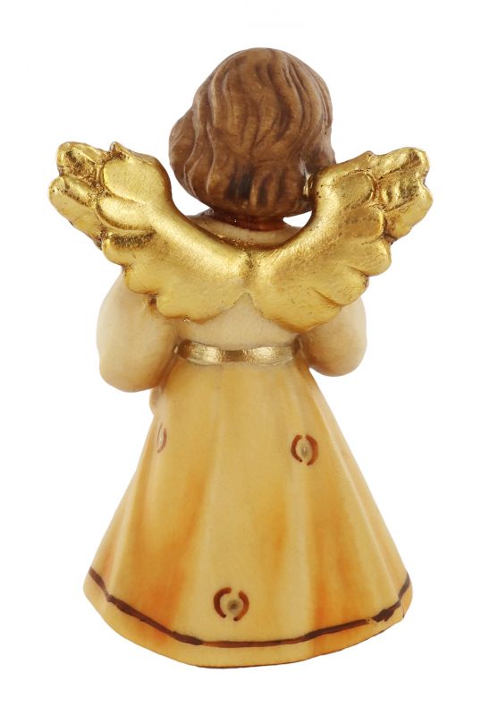 statuina dell'angioletto che canta, linea da 7 cm, in legno dipinto a mano, collezione angeli sissi - demetz deur