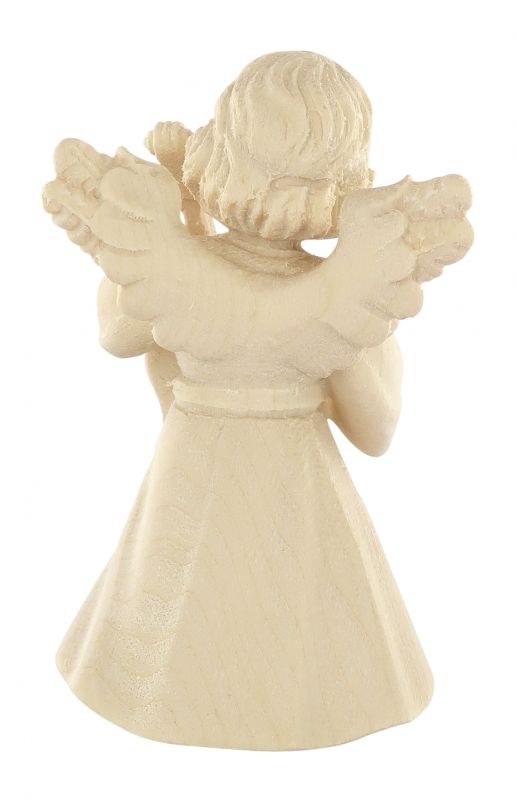 statuina dell'angioletto con violoncello, linea da 7 cm, in legno naturale, collezione angeli sissi - demetz deur