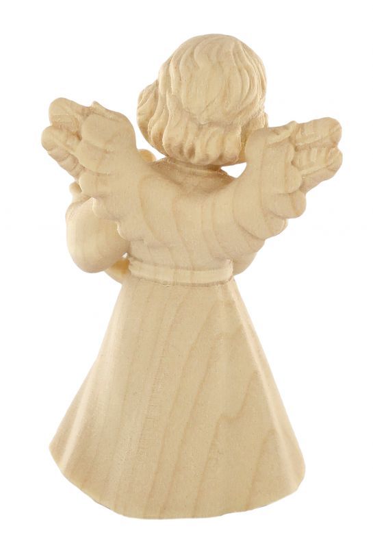statuina dell'angioletto con lira, linea da 7 cm, in legno naturale, collezione angeli sissi - demetz deur