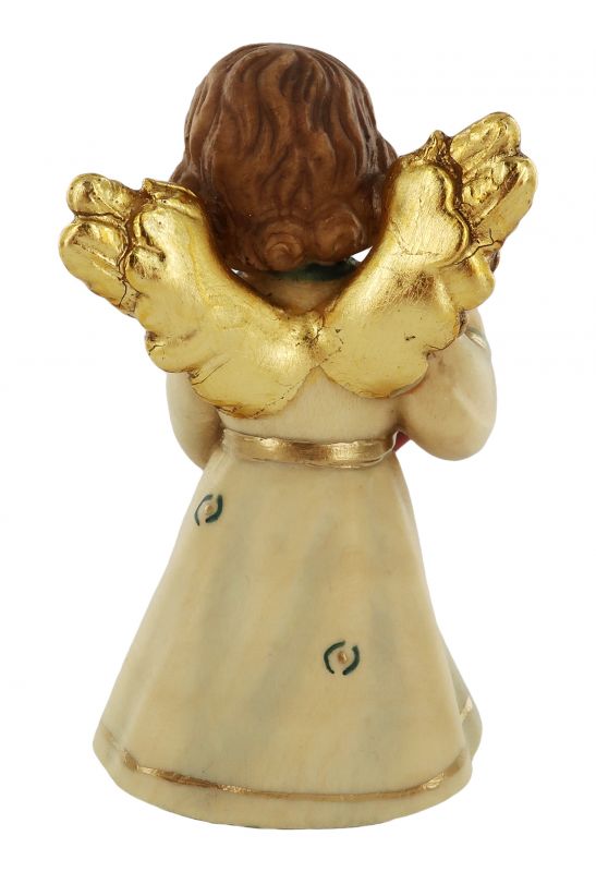 statuina dell'angioletto con cuore, linea da 7 cm, in legno dipinto a mano, collezione angeli sissi - demetz deur