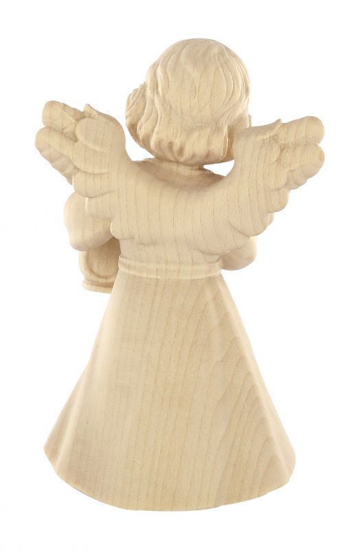 statuina dell'angioletto con lanterna, linea da 10 cm, in legno naturale, collezione angeli sissi - demetz deur