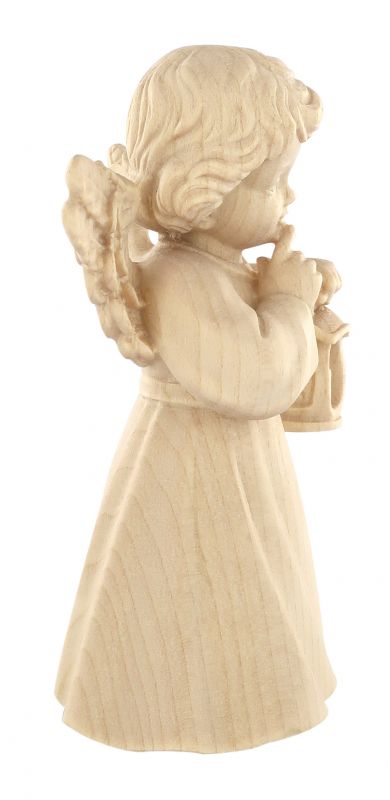 statuina dell'angioletto con lanterna, linea da 10 cm, in legno naturale, collezione angeli sissi - demetz deur