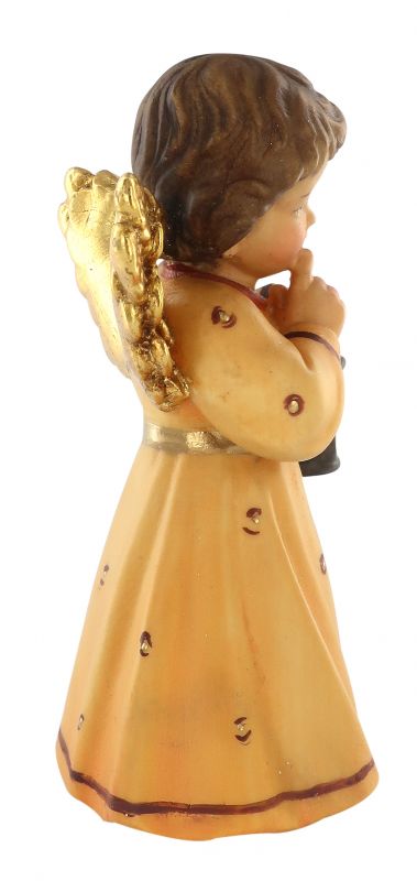 statuina dell'angioletto con lanterna, linea da 10 cm, in legno dipinto a mano, collezione angeli sissi - demetz deur