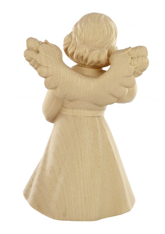 statuina dell'angioletto direttore d'orchestra, linea da 14 cm, in legno naturale, collezione angeli sissi - demetz deur