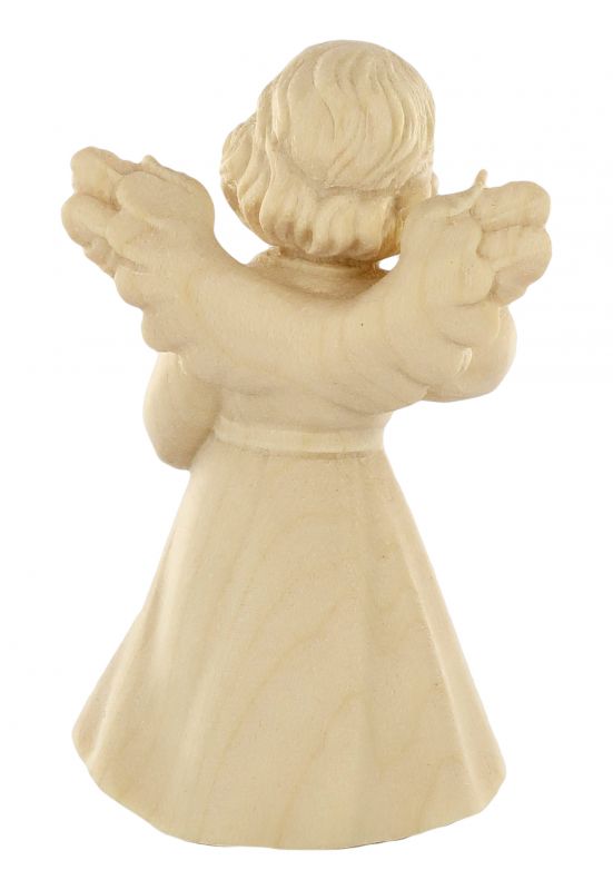statuina dell'angioletto direttore d'orchestra, linea da 7 cm, in legno naturale, collezione angeli sissi - demetz deur
