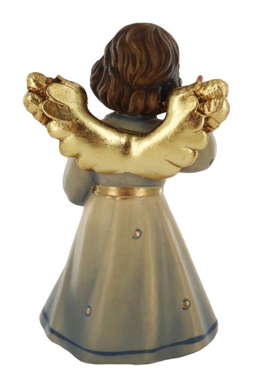 statuina dell'angioletto direttore d'orchestra, linea da 14 cm, in legno dipinto a mano, collezione angeli sissi - demetz deur
