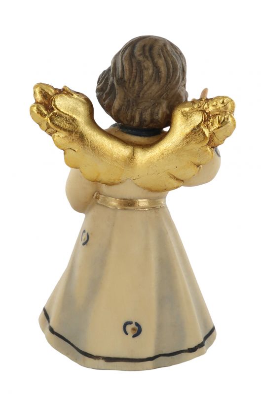 statuina dell'angioletto direttore d'orchestra, linea da 7 cm, in legno dipinto a mano, collezione angeli sissi - demetz deur