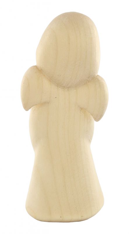 statuina dell'angioletto con rosa, linea da 6 cm, in legno naturale, collezione angeli sognatori - demetz deur