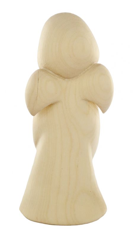 statuina dell'angioletto con gattino, linea da 11 cm, in legno naturale, collezione angeli sognatori - demetz deur