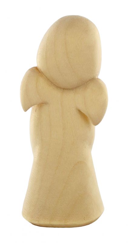statuina dell'angioletto con cagnolino, linea da 8 cm, in legno naturale, collezione angeli sognatori - demetz deur