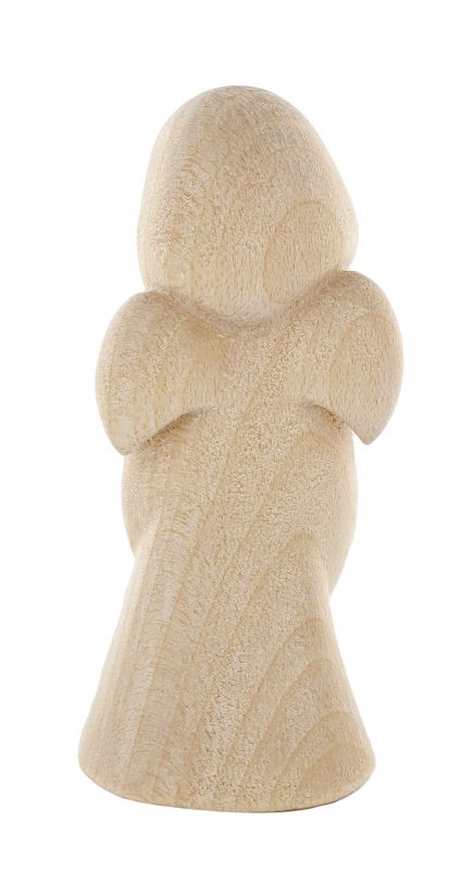 statuina dell'angioletto con coniglietto, linea da 6 cm, in legno naturale, collezione angeli sognatori - demetz deur