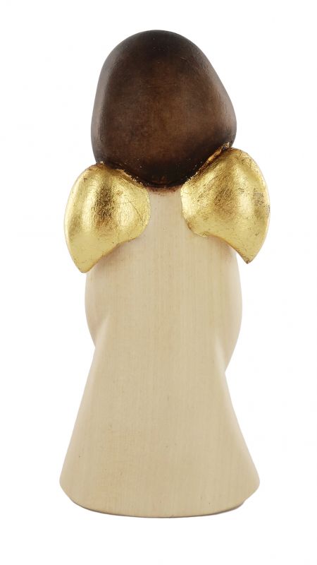 statuina dell'angioletto con coniglietto, linea da 11 cm, in legno dipinto a mano, collezione angeli sognatori - demetz deur