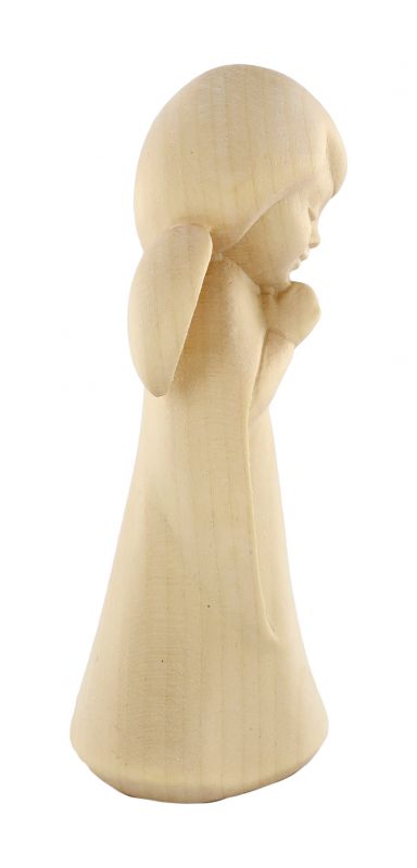 statuina dell'angioletto che prega, linea da 11 cm, in legno naturale, collezione angeli sognatori - demetz deur