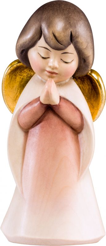angelo sognatore in preghiera - demetz - deur - statua in legno dipinta a mano. altezza pari a 5 cm.