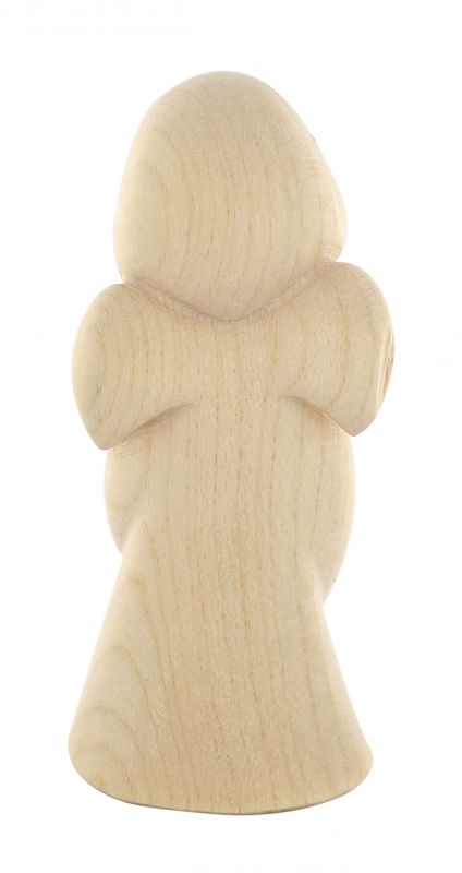 statuina dell'angioletto con candela, linea da 6 cm, in legno naturale, collezione angeli sognatori - demetz deur