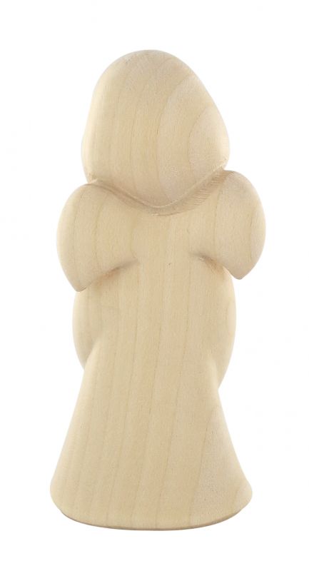 statuina dell'angioletto con candela, linea da 8 cm, in legno naturale, collezione angeli sognatori - demetz deur