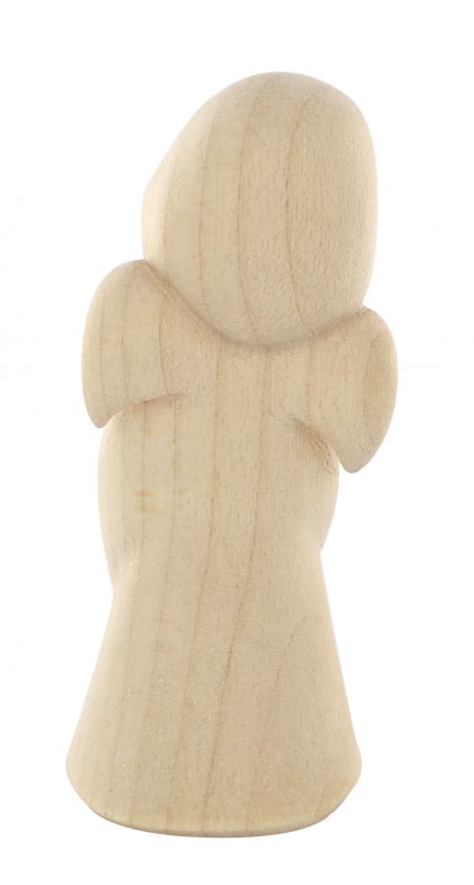 statuina dell'angioletto con colomba, linea da 6 cm, in legno naturale, collezione angeli sognatori - demetz deur