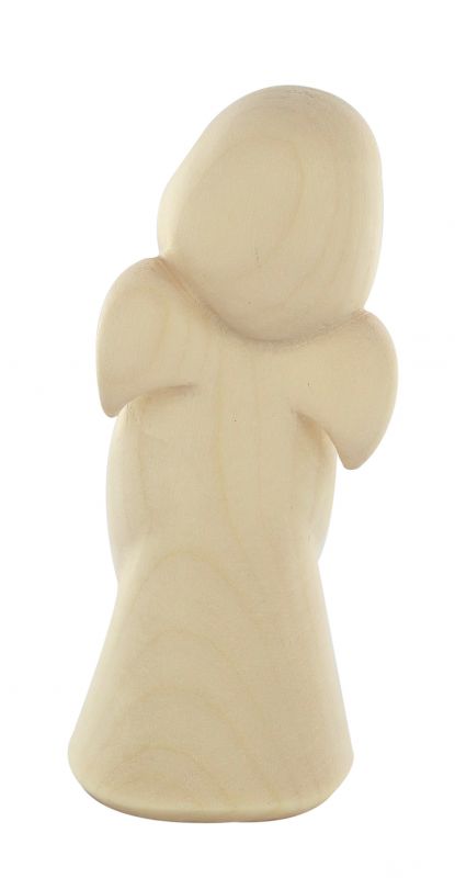 statuina dell'angioletto con colomba, linea da 8 cm, in legno naturale, collezione angeli sognatori - demetz deur