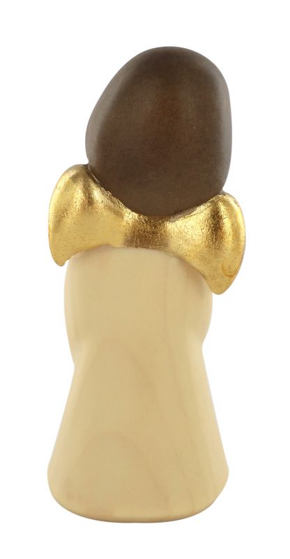 statuina dell'angioletto con colomba, linea da 8 cm, in legno dipinto a mano, collezione angeli sognatori - demetz deur
