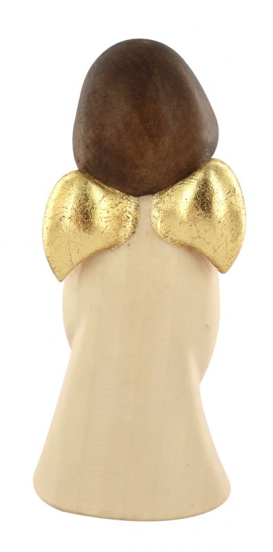 statuina dell'angioletto con flauto, linea da 11 cm, in legno dipinto a mano, collezione angeli sognatori - demetz deur