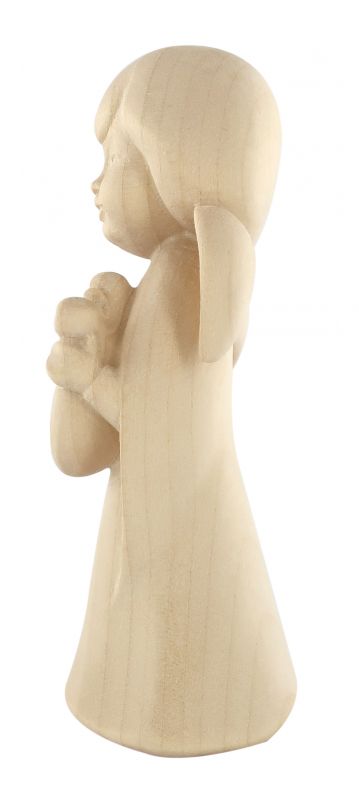 statuina dell'angioletto con lira, linea da 11 cm, in legno naturale, collezione angeli sognatori - demetz deur
