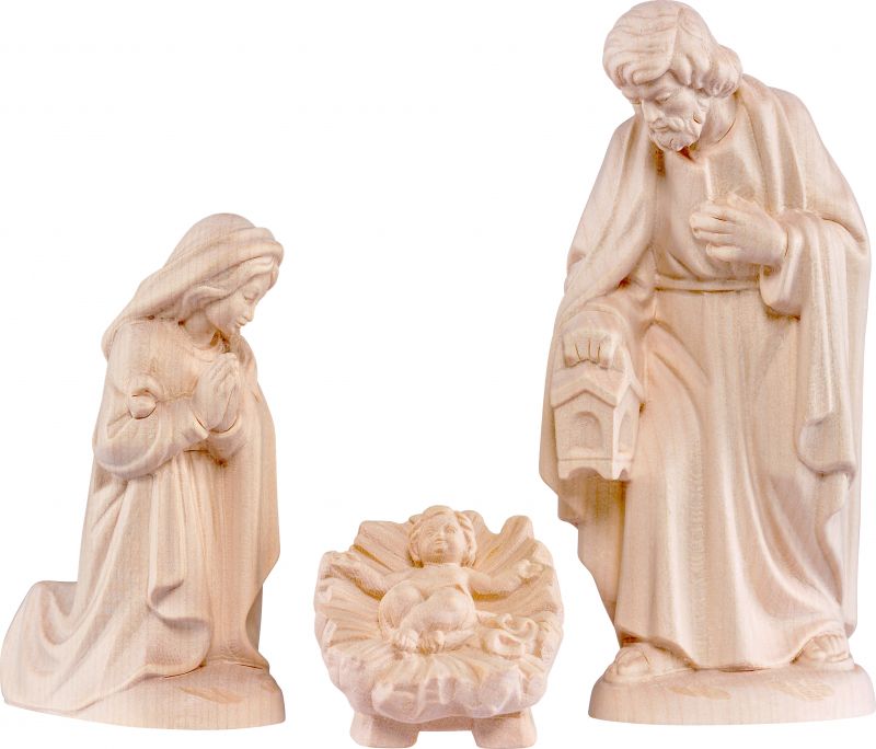 sacra famiglia b.k. - demetz - deur - statua in legno dipinta a mano. altezza pari a 12 cm.