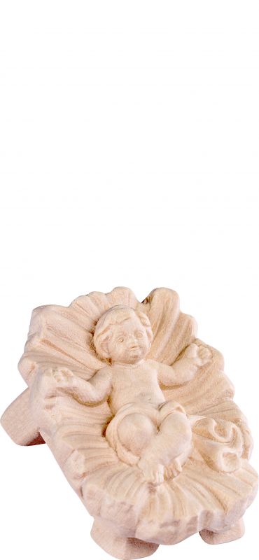 gesù bambino b.k. - demetz - deur - statua in legno dipinta a mano. altezza pari a 18 cm.