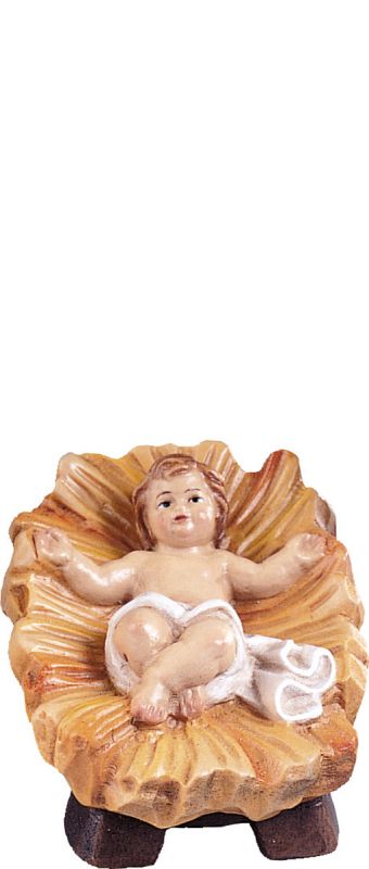 gesù bambino b.k. - demetz - deur - statua in legno dipinta a mano. altezza pari a 15 cm.