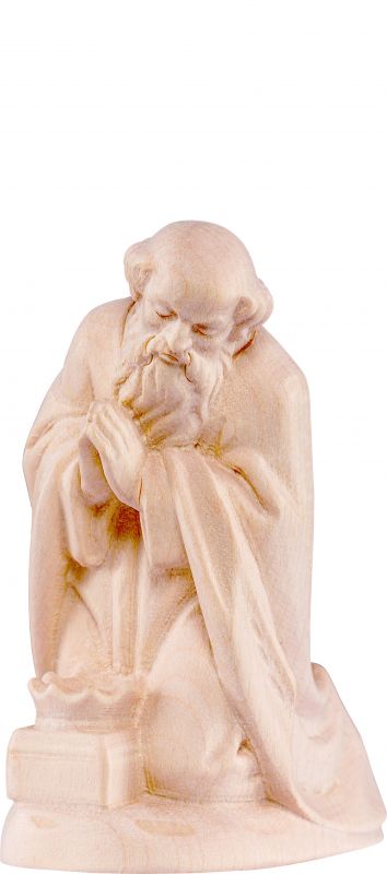 re melchiorre b.k. - demetz - deur - statua in legno dipinta a mano. altezza pari a 12 cm.