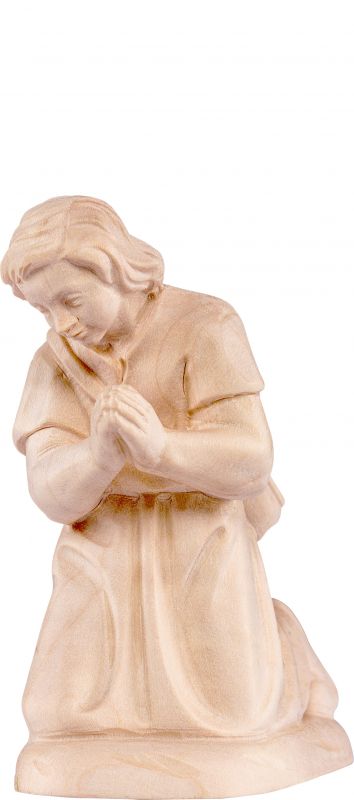 pastore in preghiera b.k. - demetz - deur - statua in legno dipinta a mano. altezza pari a 15 cm.